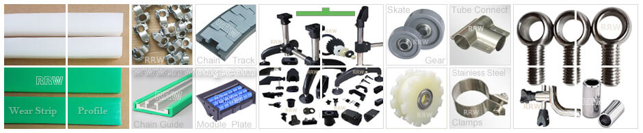 Conveyor Components Chain Guide Rail Brackets Clamps Wear Strip Profiles Tracks