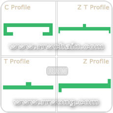 Plastic Chain Tracks C Profile T Profile Z Profile Strips Green UHMW PE Guide Slides