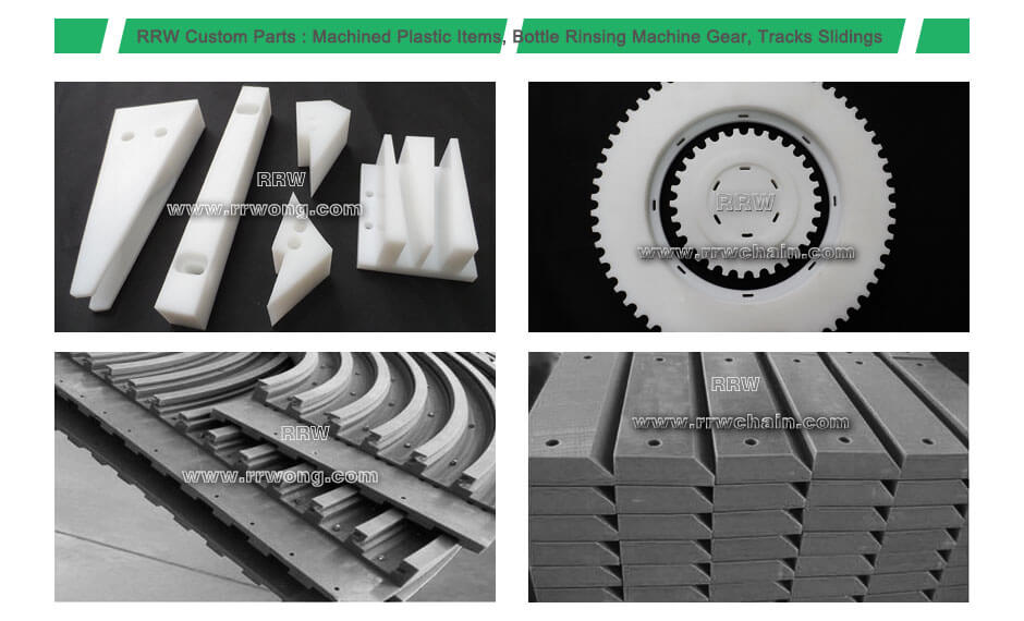 Custom Parts Machined Plastic Engineering Bottle Rinser Line Divider Gears Track